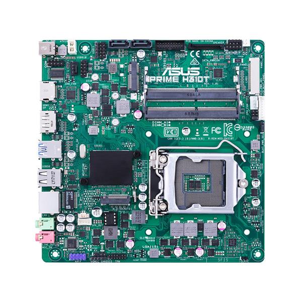 PRIME H310T ASUS Socket LGA 1151 Intel H310 Chipset 8th Generation Core i7 / i5 / i3 / Pentium / Celeron Processors Support DDR4 2x DIMM 2x SATA 6.0Gb/s Thin Mini-ITX Motherboard (Refurbished)