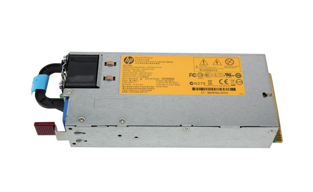 PS-2751-7C-LF HP 750-Watts AC Redundant Power Supply for ProLiant DL160/ DL360 G8 Server