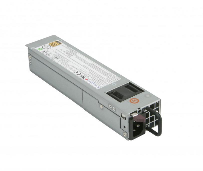 PWS-406P-1R SuperMicro 400-Watts 220V 1U Redundant 80 Plus Gold AC Power Supply