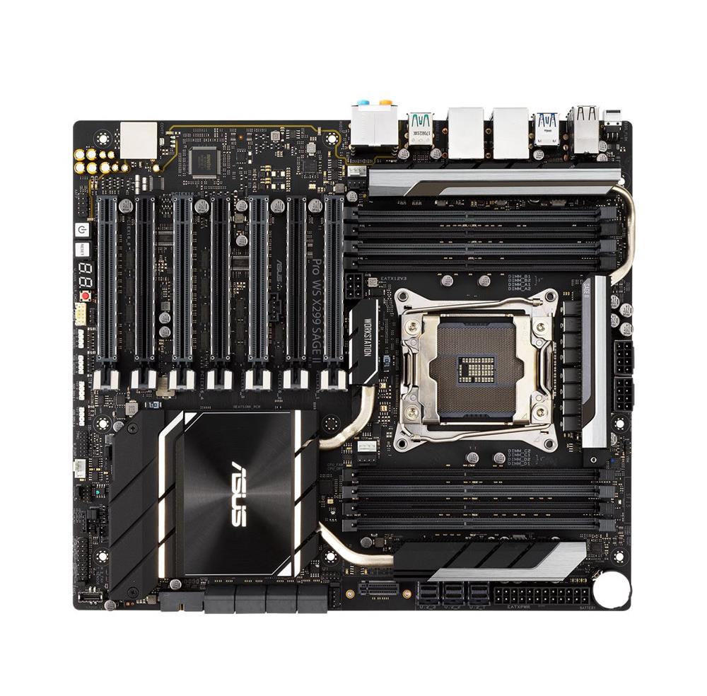 Pro WS X299 SAGE II ASUS Socket LGA 2066 Intel X299 Chipset Core X-Series Processors Support DDR4 8x DIMM 8x SATA 6.0Gb/s CEB Server Motherboard (Refurbished)