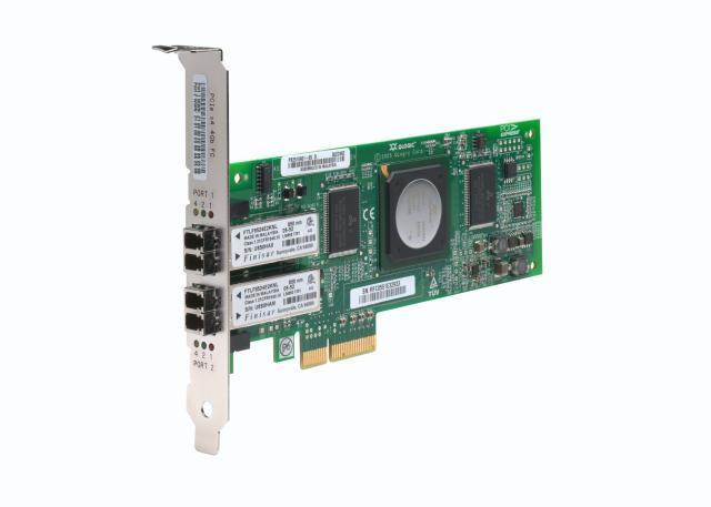 QLE2462-CK QLogic  Dual -Ports LC 4Gbps Fiber Channel PCI Express Host Bus Network Adapter