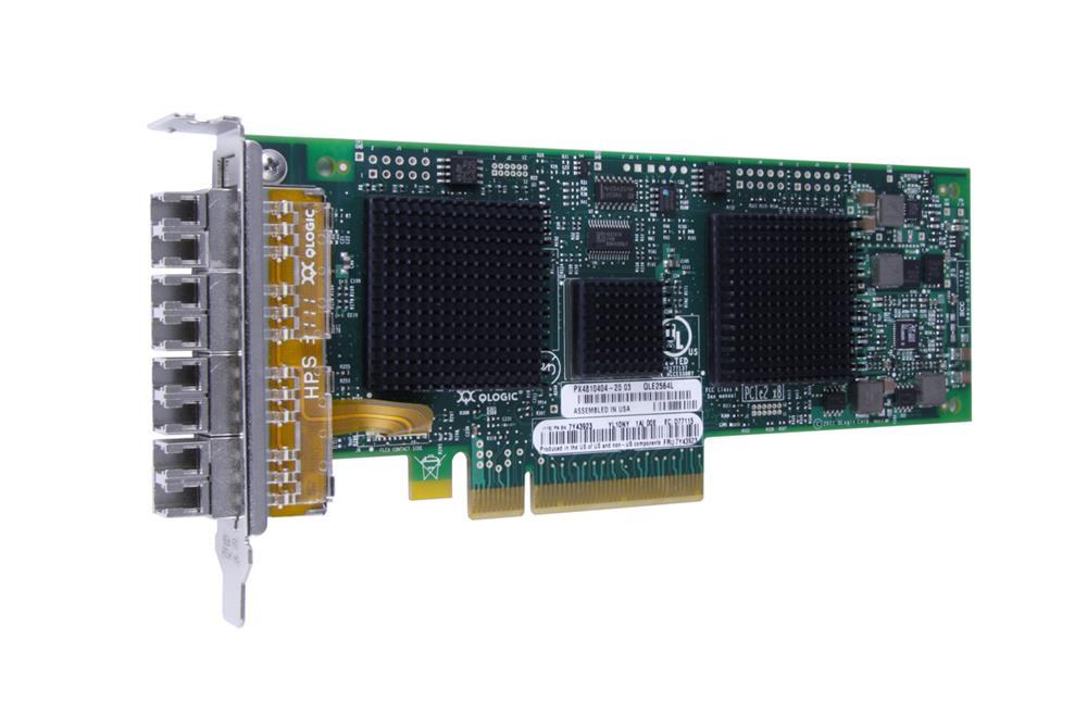 QLE2564L-CK QLogic Quad-Ports LC 8Gbps 8GBase-T Ethernet Fibre Channel PCI Express 2.0 x8 Host Bus Network Adapter