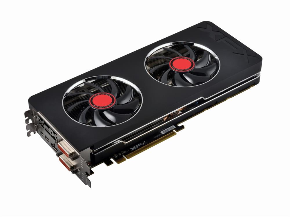 R9280ATDBD XFX Radeon R9 280 Black Double Dissipation Edition 3GB 384-Bit GDDR5 PCI Express 3.0 DVI-I DVI-D/ HDMI/ Mini DisplayPort/ HDCP Ready CrossFireX Support Video Graphics Card