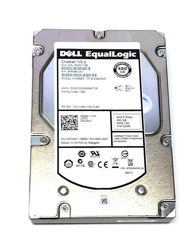 R9H91 Dell EqualLogic 450GB 10000RPM SAS 6Gbps 3.5-inch Internal Hard Drive