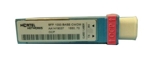 RMAA1419037 Nortel 1-Port 1000basecwdm Small Form Factor Pluggable Gbic Mini- Gbic Connector Type: Lc - 1550nm Wavelength 70km (Refurbished)