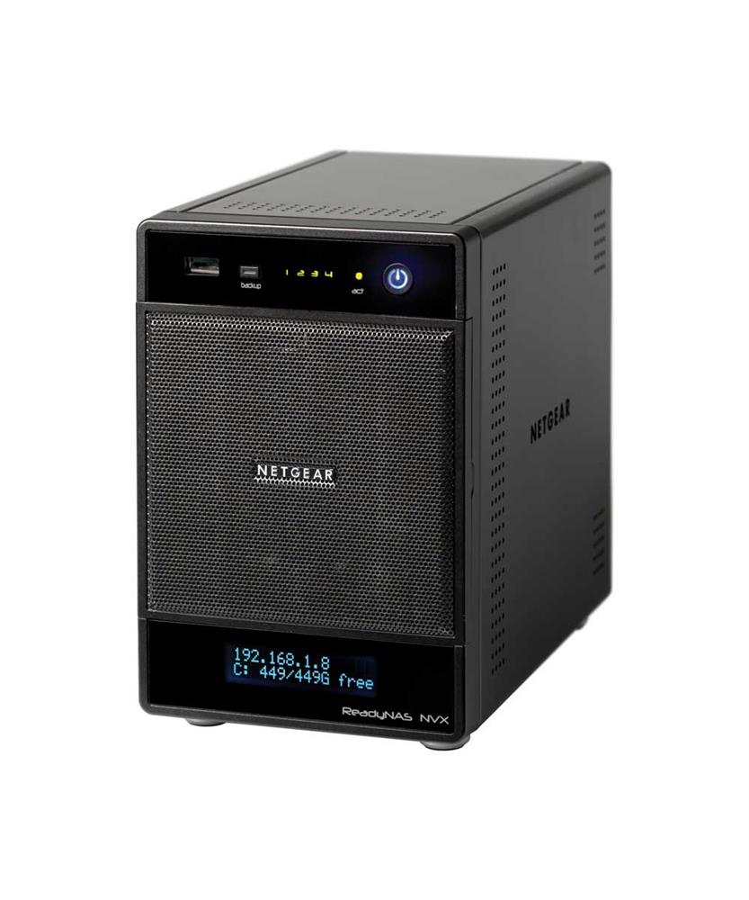 RNDX4250-100EUS NetGear ReadyNAS NVX 1TB (2 x 500GB) Dual Gigabit 4-Bay Desktop Network Storage (Refurbished)