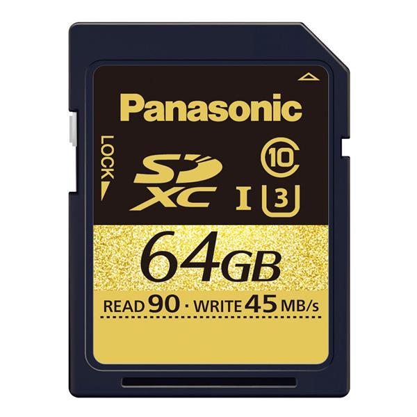 RP-SDUB64GAK Panasonic 64GB Class 10 SDXC UHS-I Flash Memory Card