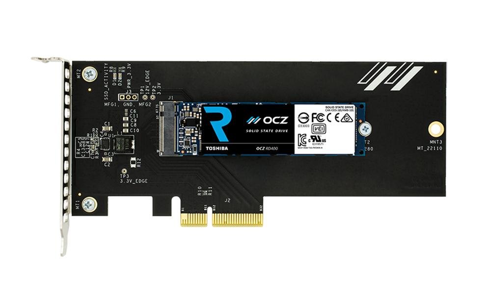 RVD400-M22280-128G-A OCZ RD400A Series 128GB MLC PCI Express 3.0 x4 NVMe M.2 2280 Internal Solid State Drive (SSD) with Add-in Card (AIC)