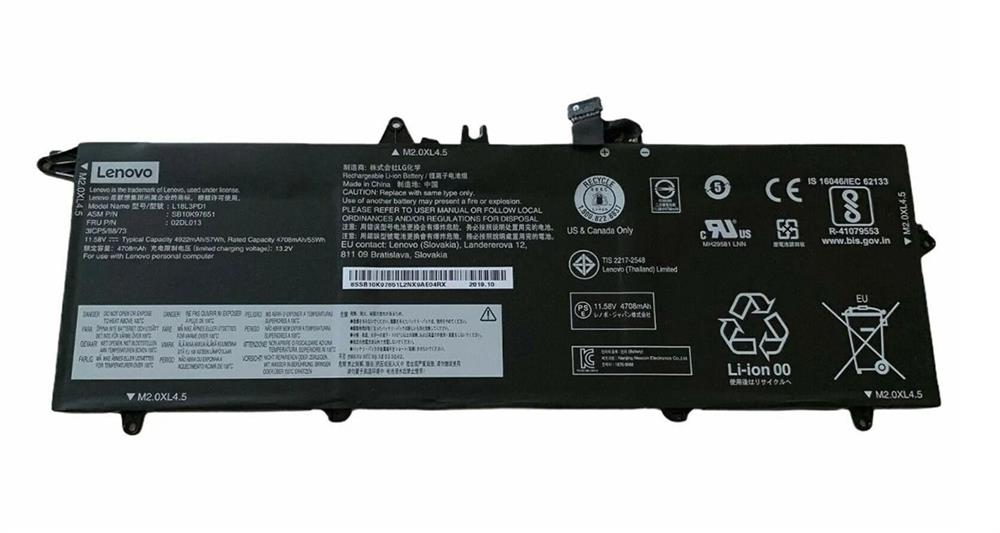 SB10K97651 Lenovo 57Wh 11.58V Lithium-Ion Laptop Battery for ThinkPad T495s (Refurbished)