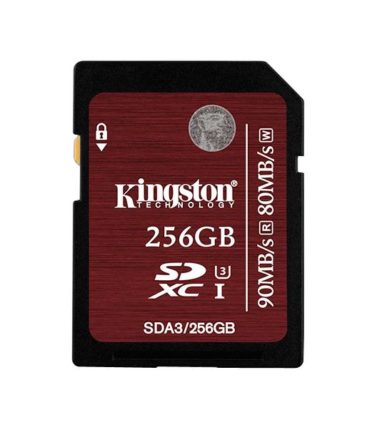 SDA3/256GB Kingston 256GB Class 10 SDXC UHS-I Speed Flash Memory Card