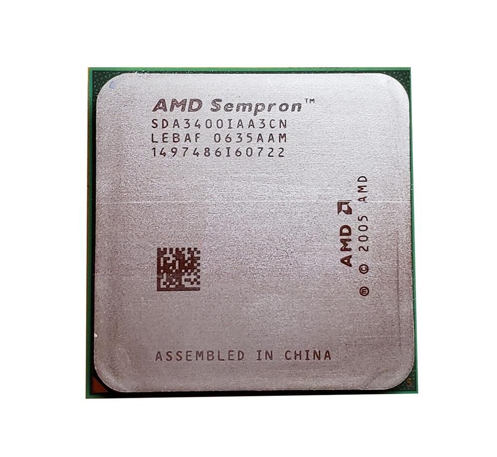 SDA3400IAA3CN AMD Sempron 3400+ 1-Core 1.80GHz 1.60GT/s 256KB L2 Cache Socket AM2 Desktop Processor