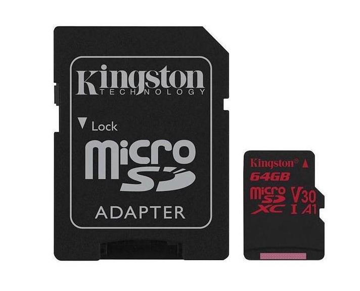 SDCR/256GBSP Kingston 256GB Canvas React Class 10 microSDXC U3 UHS-I V30 A1 100MB/s Read 80MB/s Write Flash Memory Card with SD Adapter