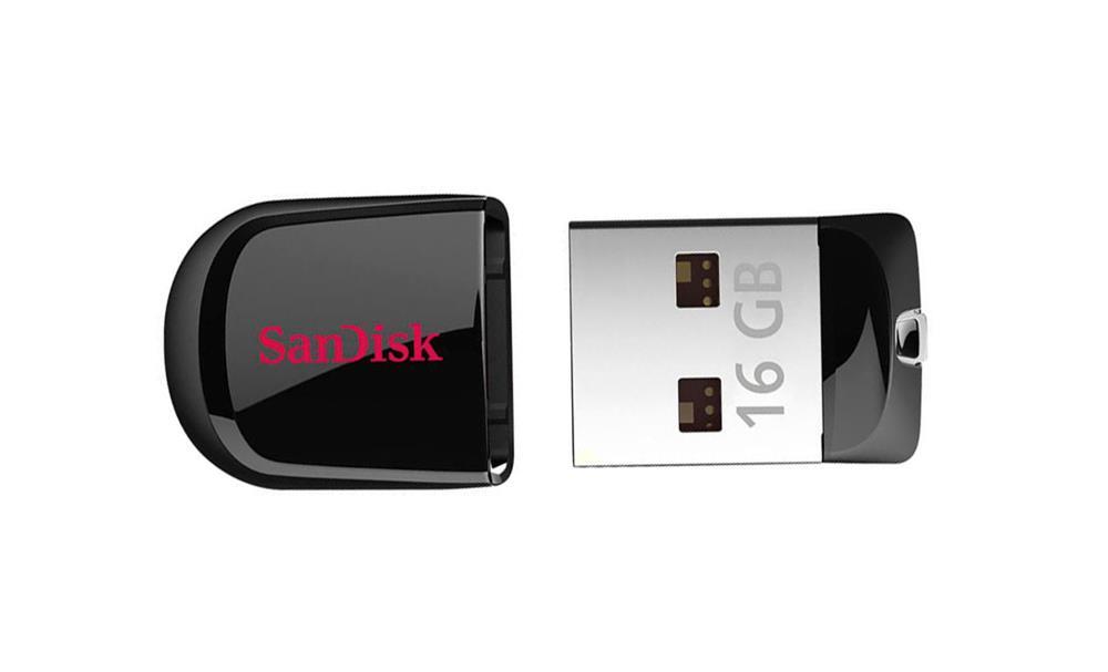 SDCZ33-016G-A11 SanDisk Cruzer Fit 16GB USB 2.0 Flash Drive (Black)