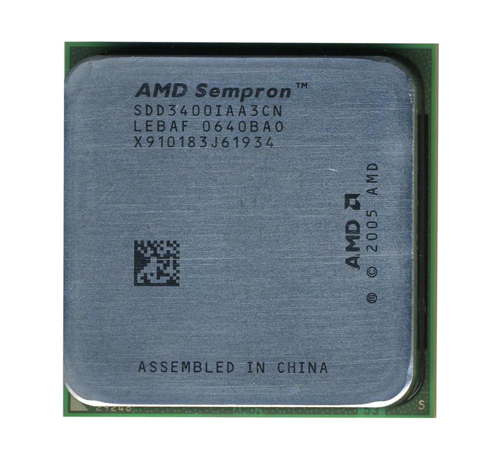 SDD3400IAA3CN AMD Sempron 3400+ 1-Core 1.80GHz 1.60GT/s 256KB L2 Cache Socket AM2 Desktop Processor