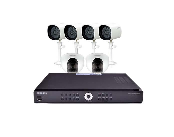 SDE-4001N-FB-R Samsung Sde-4001n 8-channel 1TB Dvr Home Security System W/6 Nig (Refurbished)