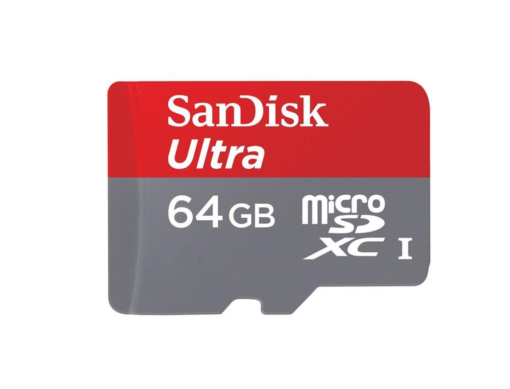 SDSDQUI-064G-A46 SanDisk Ultra 64GB Class 10 microSDXC Flash Memory Card