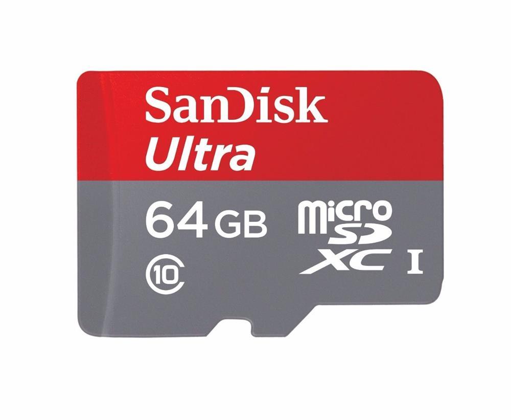 SDSDQUI064GA46 SanDisk Ultra 64GB Class 10 microSDXC Flash Memory Card