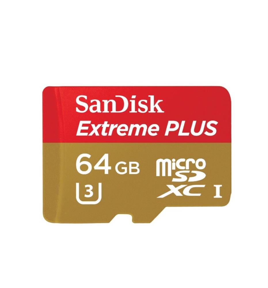 SDSDQX-064G-A46A-A1 SanDisk Extreme Plus 64GB Class 10 microSDXC UHS-I Flash Memory Card