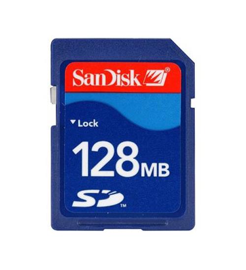 SDSDS-128 SanDisk 128MB Secure Digital (SD) Flash Memory Card