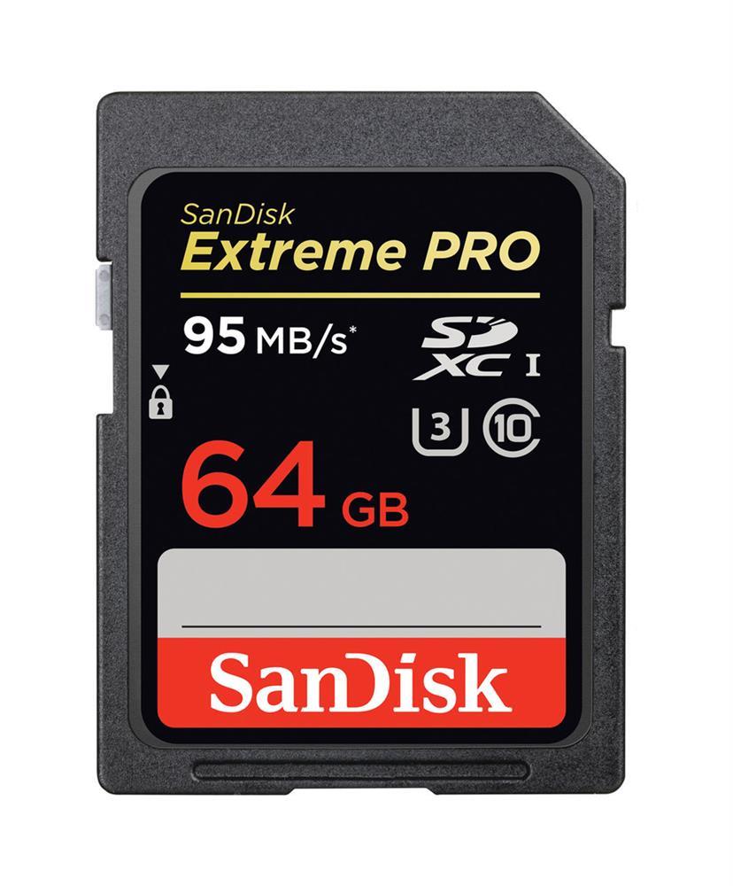 SDSDXP-064G-A46 SanDisk Extreme Pro 64GB Class 10 SDXC UHS-I Flash Memory Card