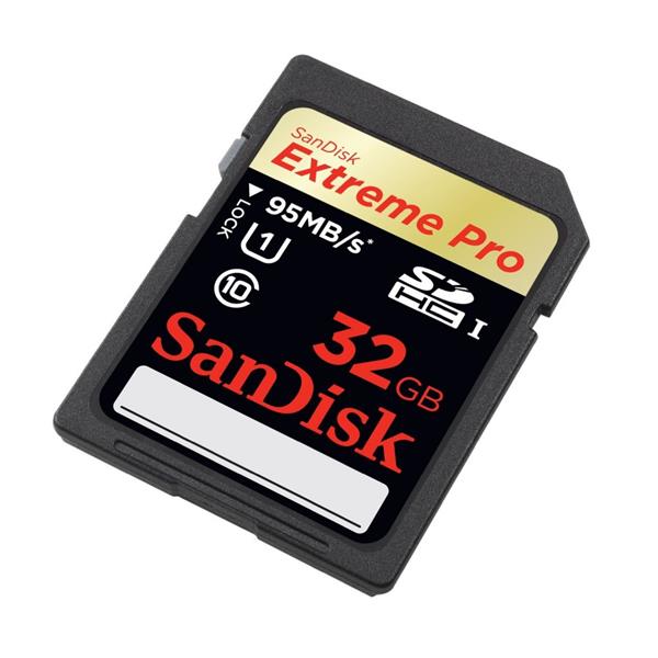 SDSDXP032GA46 SanDisk Extreme Pro 32GB Class 10 SDHC UHS-I Flash Memory Card