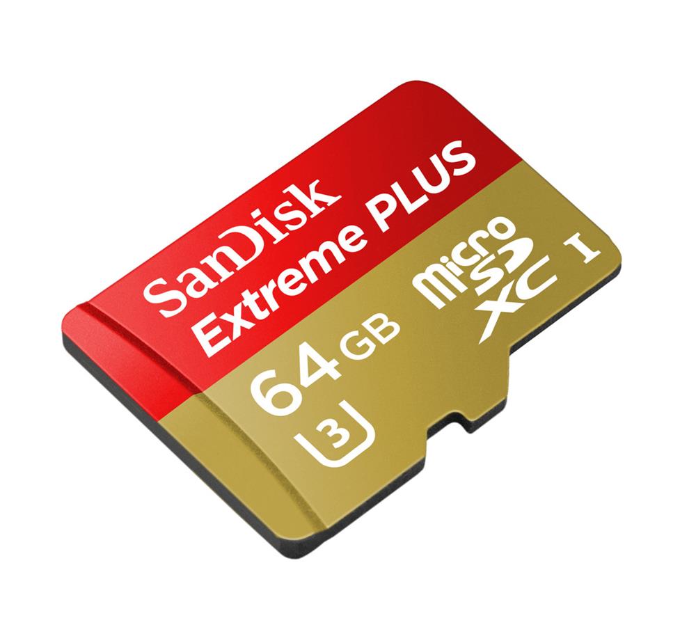 SDSQXSG-064G-ANC SanDisk Extreme Plus 64GB Class 10 microSDXC UHS-I Flash Memory Card