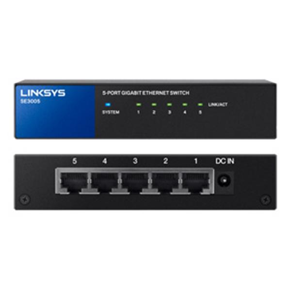 SE3005 Linksys 5-Port Gigabit Ethernet Switch Metal Enclosure (Refurbished)