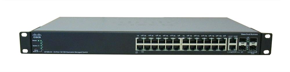 SF500-24MP-K9-G5 Cisco SF500-24MP Layer 3 Switch - 24 Ports - Manageable - 10/100Base-TX, 1000Base-X - 3 Layer Supported - 4 SFP Slots -  (Refurbished)