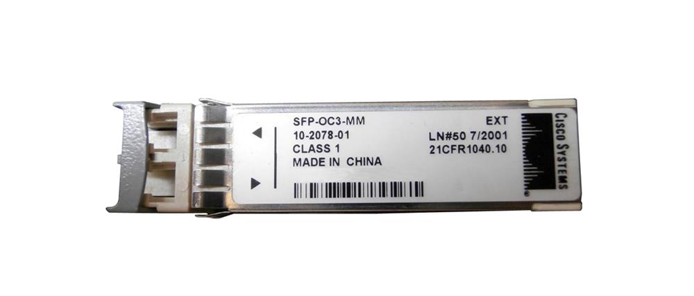 SFP-0C3-MM Cisco 155Mbps OC-3/STM-1 Multi-mode Fiber 2km 1310nm Duplex LC Connector SFP Transceiver Module