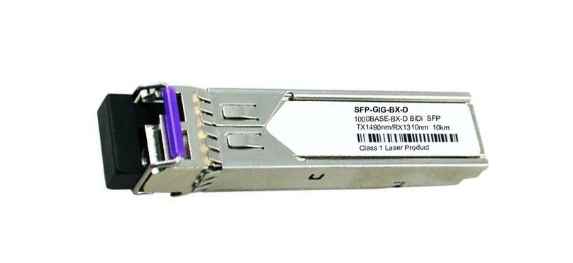 SFP-GIG-BX-D-40KM Alcatel-Lucent 1Gbps 1000Base-BX Single-mode Fiber 40km 1490nm TX/1310nm RX LC Connector SFP Transceiver Module (Refurbished)