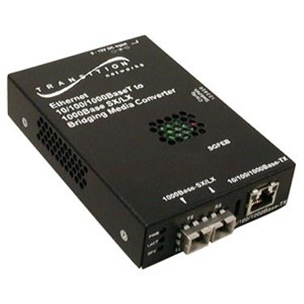 SGFEB1013-120-EU Transition 10/100/1000Base-TX to 1000Base-SX 850nm Multi-mode SC Media Converter Europe