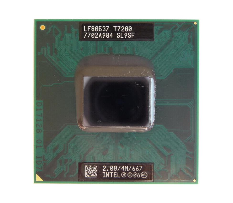 SL9SF Intel Core 2 Duo T7200 2.00GHz 667MHz FSB 4MB L2 Cache Socket PGA478 Mobile Processor