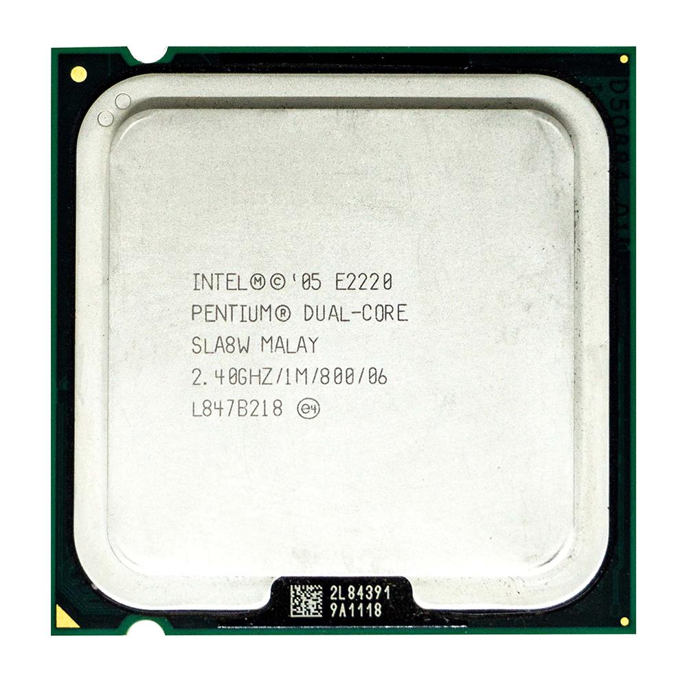SLA8W Intel Pentium E2220 Dual-Core 2.40GHz 800MHz FSB 1MB L2 Cache Socket LGA775 Desktop Processor