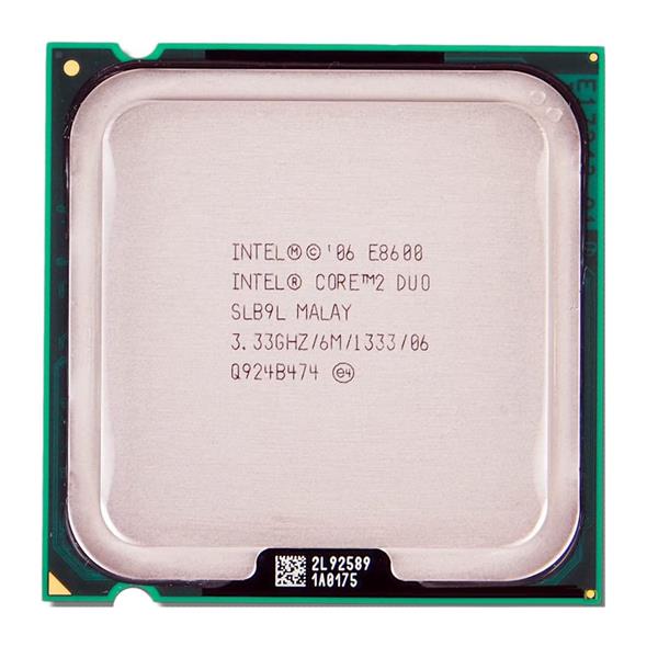 SLB9L Intel Core 2 Duo E8600 Dual-Core 3.33GHz 1333MHz FSB 6MB L2 Cache Socket LGA775 Desktop Processor