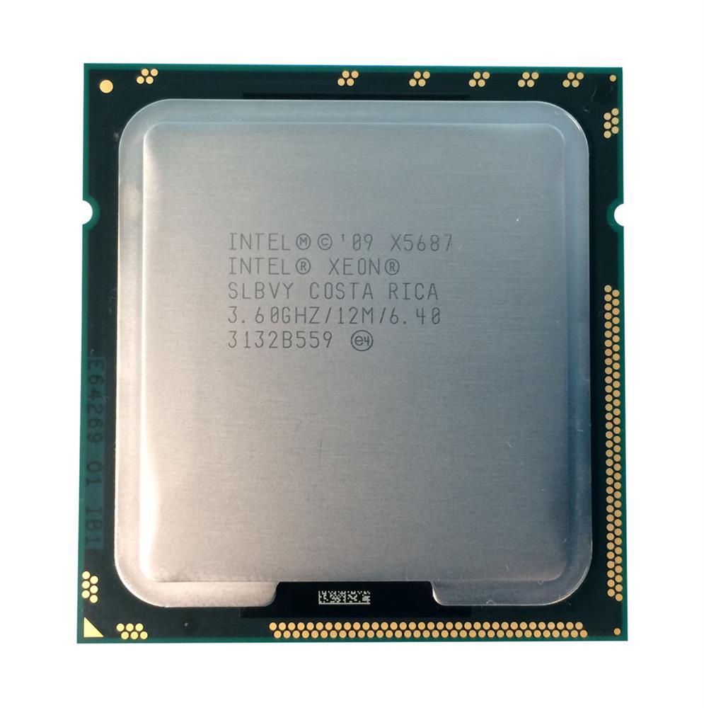 SLBVY Intel Xeon X5687 Quad-Core 3.60GHz 6.40GT/s QPI 12MB L3 Cache Socket LGA1366 Processor