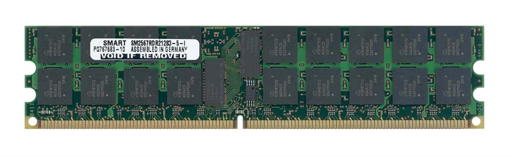 SM2567RDR21283-5-I Smart Modular 2GB PC2-3200 DDR2-400MHz ECC Registered CL3 240-Pin DIMM Dual Rank Memory Module