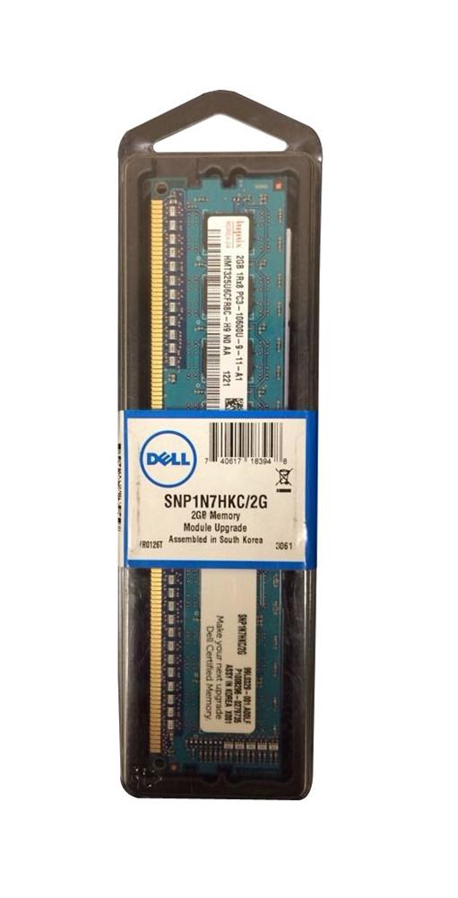SNP1N7HKC/2G-A1 Dell 2GB PC3-10600 DDR3-1333MHz non-ECC Unbuffered CL9 240-Pin DIMM Single Rank Memory Module
