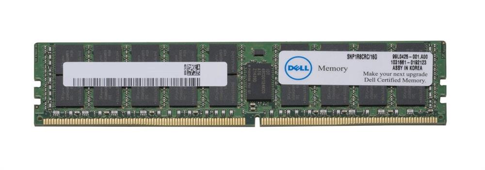 SNP1R8CRC/16G-A1 Dell 16GB PC4-17000 DDR4-2133MHz ECC Registered CL15 288-Pin DIMM 1.2V Dual Rank Memory Module