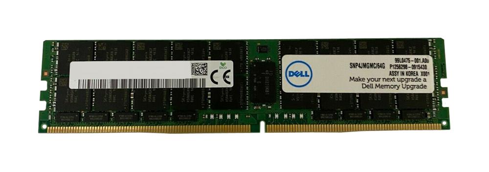 SNP4JMGMC/64G Dell 64GB PC4-21300 DDR4-2666MHz Registered ECC CL19 288-Pin Load Reduced DIMM 1.2V Quad Rank Memory Module