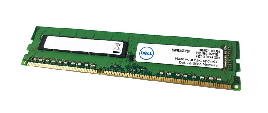 SNP96MCTC/8G Dell 8GB PC3-12800 DDR3-1600MHz ECC Unbuffered CL11 240-Pin DIMM 1.35V Low Voltage Dual Rank Memory Module