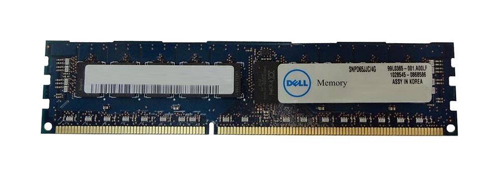 SNPD65JJC/4G Dell 4GB PC3-12800 DDR3-1600MHz ECC Registered CL11 240-Pin DIMM Dual Rank Memory Module
