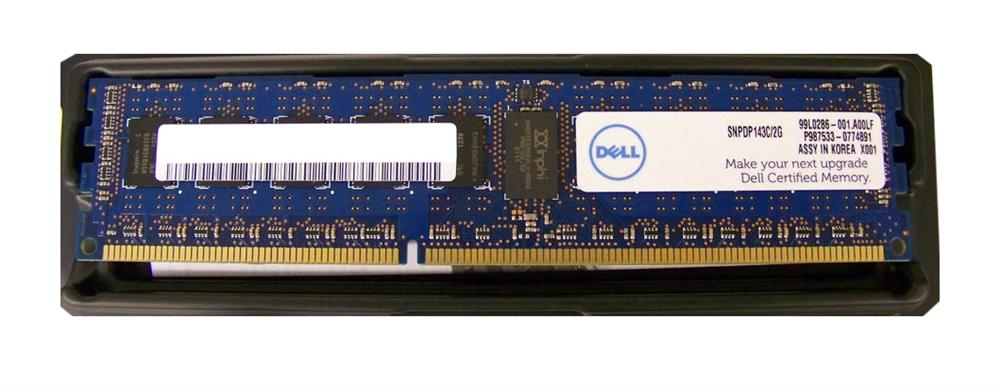 SNPDP143C2G Dell 2GB PC3-10600 DDR3-1333MHz ECC Registered CL9 240-Pin DIMM Dual Rank Memory Module