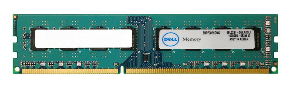 SNPP382HC/4G Dell 4GB PC3-10600 DDR3-1333MHz non-ECC Unbuffered CL9 240-Pin DIMM Dual Rank Memory Module