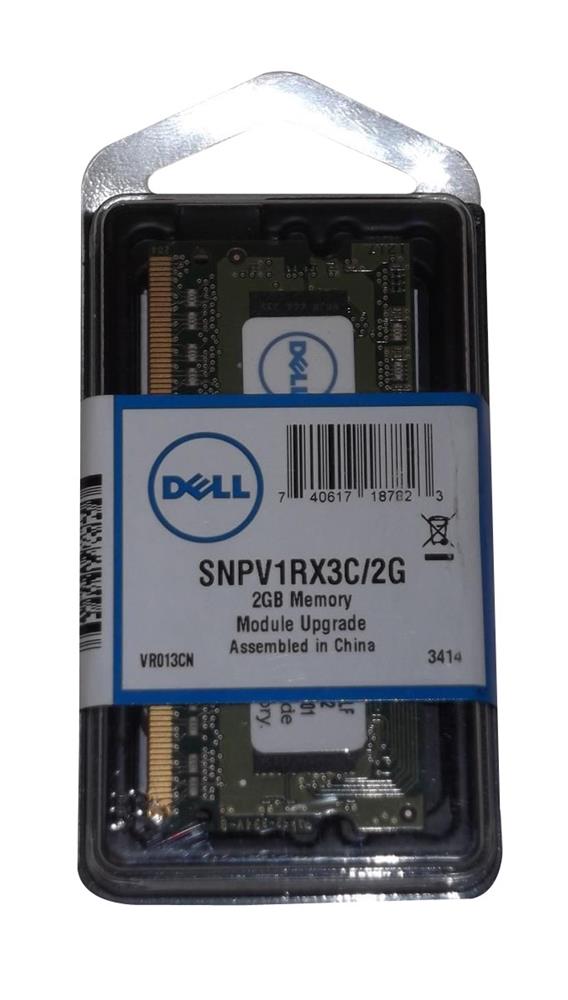 SNPV1RX3C/2G Dell 2GB PC3-10600 DDR3-1333MHz non-ECC Unbuffered CL9 204-Pin SoDimm Dual Rank Memory Module