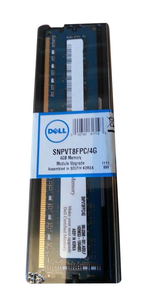SNPVT8FPC/4G-A1 Dell 4GB PC3-12800 DDR3-1600MHz non-ECC Unbuffered CL11 240-Pin DIMM Dual Rank Memory Module