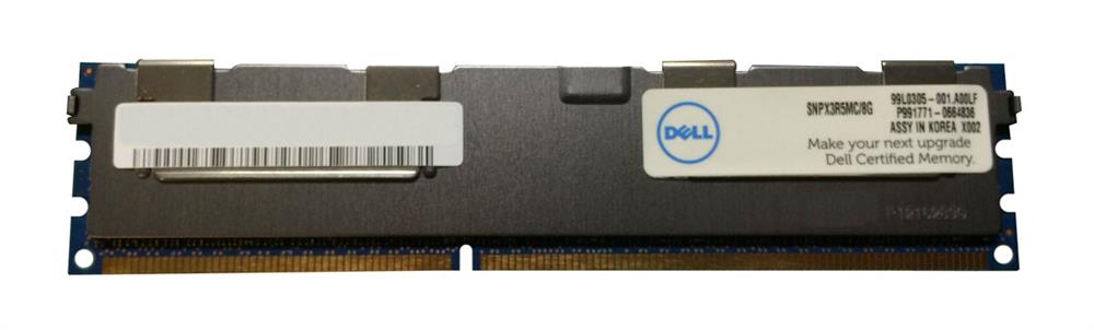 SNPX3R5MC Dell 8GB PC3-10600 DDR3-1333MHz ECC Registered CL9 240-Pin DIMM Dual Rank Memory Module