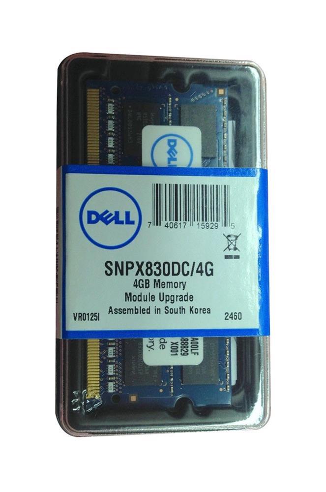 SNPX830DC/4G-A1 Dell 4GB PC3-10600 DDR3-1333MHz non-ECC Unbuffered CL9 204-Pin SoDimm Dual Rank Memory Module