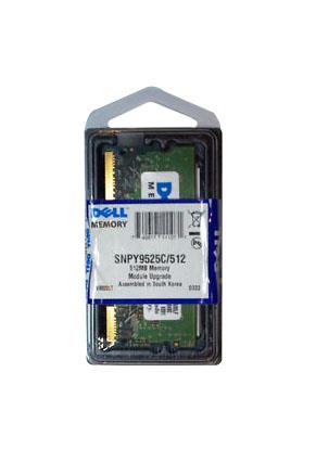 SNPY9525C/512 Dell 512MB PC2-5300 DDR2-667MHz non-ECC Unbuffered CL5 200-Pin SoDimm Dual Rank Memory Module