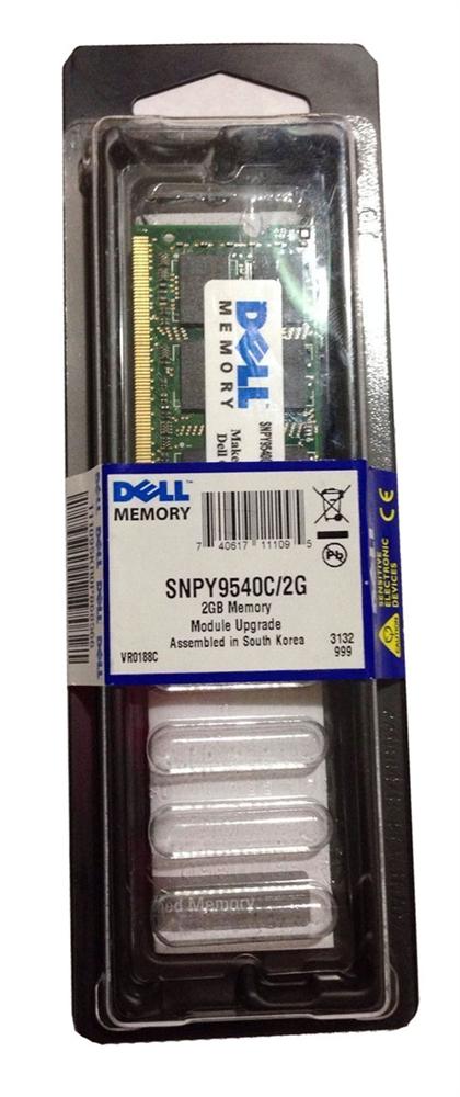 SNPY9540C/2G Dell 2GB PC2-5300 DDR2-667MHz non-ECC Unbuffered CL5 200-Pin SoDimm Dual Rank Memory Module