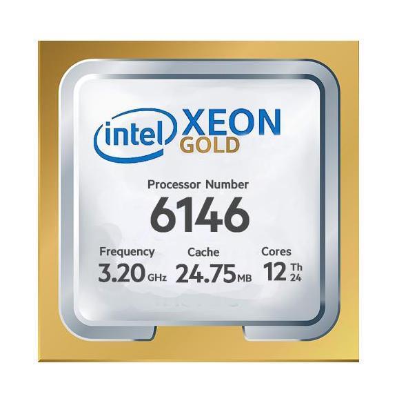 SR3MA Intel Xeon Gold 6146 12-Core 3.20GHz 24.75MB L3 Cache Socket LGA 3647 Processor